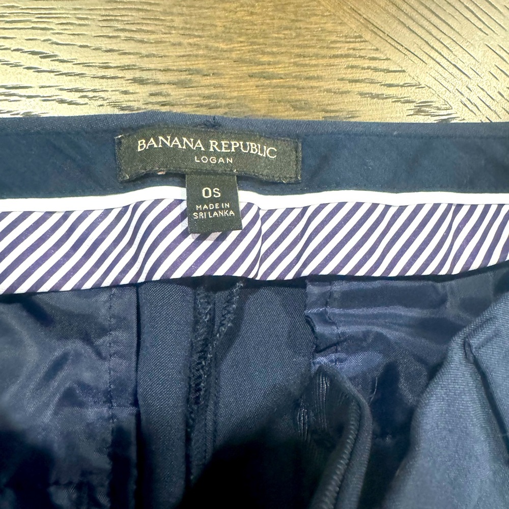 Banana Republic suit pants 0s Logan in Navy Blue.